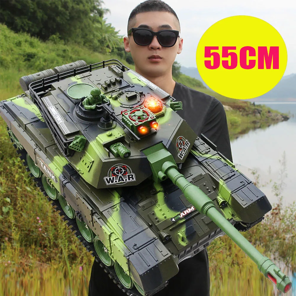 

55CM Super Big RC Tank Battle World War machine for Radio-controlled Tanks on Radio Control Military Car Army Truck Boy Toys Kid