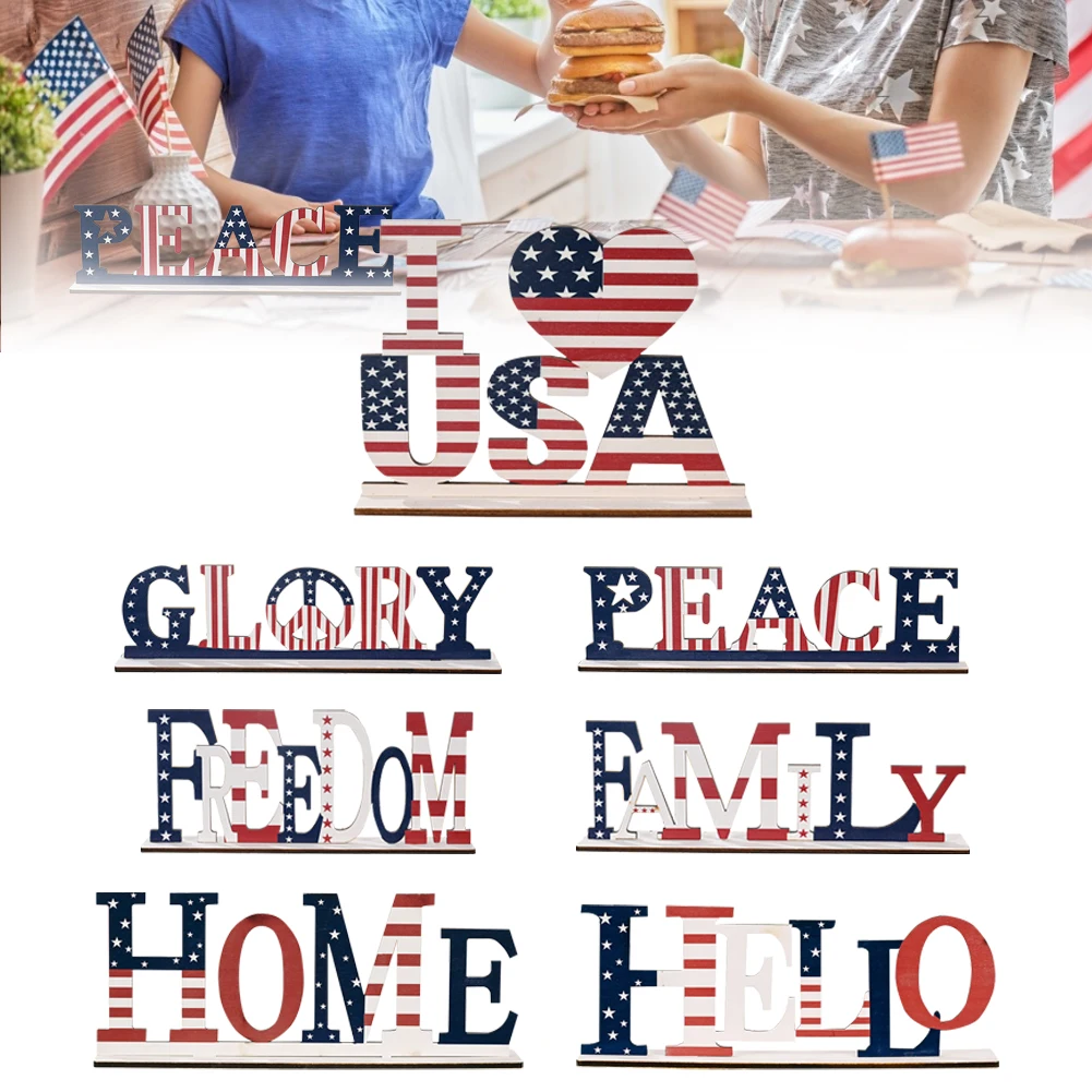 American Independence Day Decorations Wooden Letters Ornament Glorys Signs Plaques Home Decor for 4th of July Patriotic Party
American Independence Day Decorations Wooden Letters Ornament Glorys Signs Plaques Home Decor for 4th of July Patriotic Party