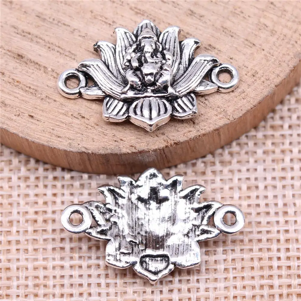 Lotus Elephant Connector Charms For Jewelry Making Findings Handmade DIY Craft 10pcs Antique Silver Color 26x17mm
Lotus Elephant Connector Charms For Jewelry Making Findings Handmade DIY Craft 10pcs Antique Silver Color 26x17mm