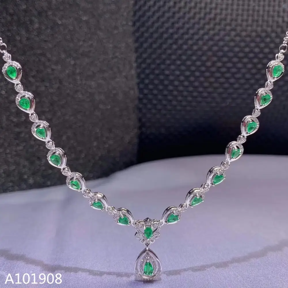 KJJEAXCMY boutique jewelry 925 sterling silver inlaid Natural emerald Women's pendant necklace supports inspection
KJJEAXCMY boutique jewelry 925 sterling silver inlaid Natural emerald Women's pendant necklace supports inspection