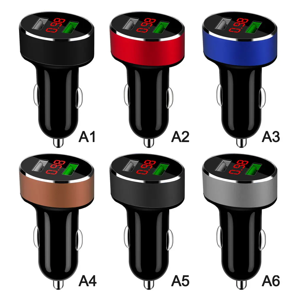 Universal Dual USB Car Charger Quick Charge 3.0/2.4A Digital LED Voltage Display Auto Fast Charging For Smartphone
Universal Dual USB Car Charger Quick Charge 3.0/2.4A Digital LED Voltage Display Auto Fast Charging For Smartphone