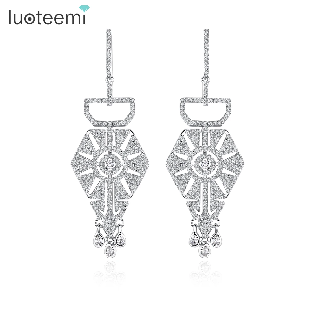 LUOTEEMI New Elegant Cubic Zirconia Hollow Geometric Retro Bridal Wedding Party Waterdrop Dangle Bijoux Noel Femme Wholesale
LUOTEEMI New Elegant Cubic Zirconia Hollow Geometric Retro Bridal Wedding Party Waterdrop Dangle Bijoux Noel Femme Wholesale