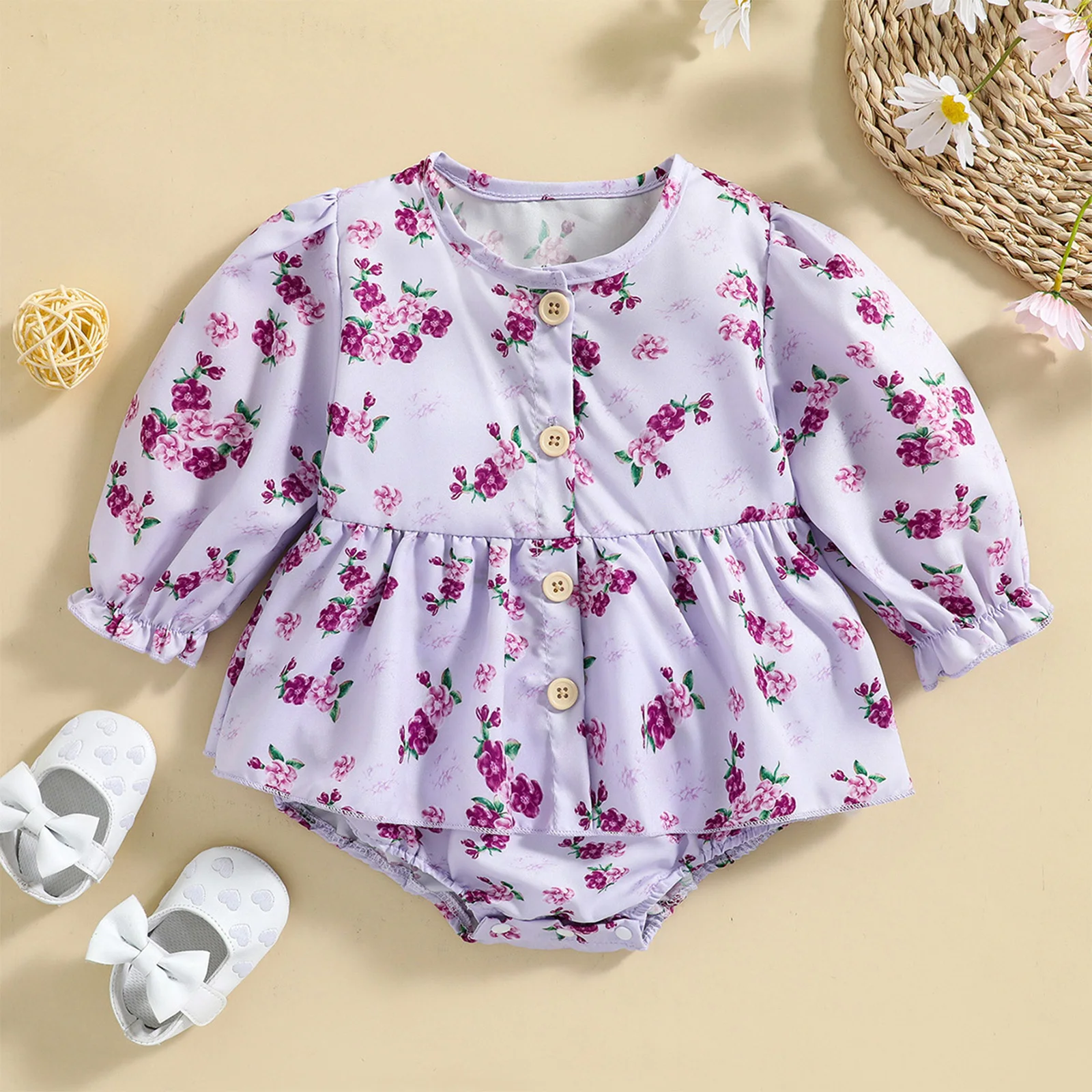 Baby Clothing Newborn Romper Floral Printed Long Sleeve Bodysuit Toddler Girls Spring Autumn Cotton Casual Daily Jumpsuit 0-3T
Baby Clothing Newborn Romper Floral Printed Long Sleeve Bodysuit Toddler Girls Spring Autumn Cotton Casual Daily Jumpsuit 0-3T