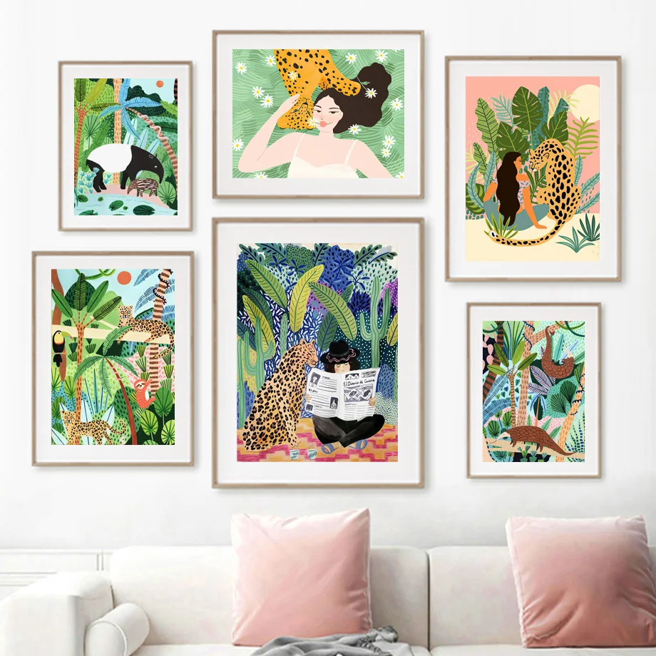 Colorful Plant Cactus Koala Jungle Girl Abstract Wall Art Print Canvas Painting Nordic Poster Decor Pictures For Living Room 
Colorful Plant Cactus Koala Jungle Girl Abstract Wall Art Print Canvas Painting Nordic Poster Decor Pictures For Living Room
