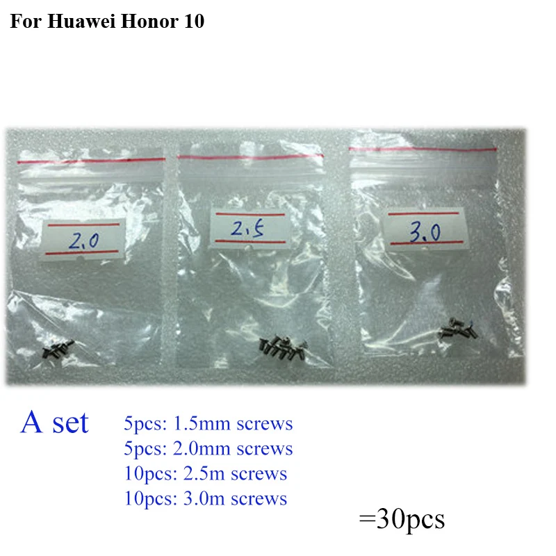 

30PCS a set Silver Screw For Huawei Honor 10 mainboard motherboard Cover Screws Repair Parts For Huawei Honor10