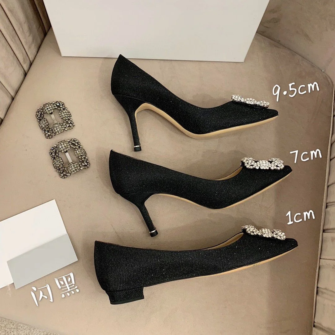 women's shoes satin square buckle diamond high heels new summer flat shoes pointed thin heel RV wedding shoes women's
women's shoes satin square buckle diamond high heels new summer flat shoes pointed thin heel RV wedding shoes women's