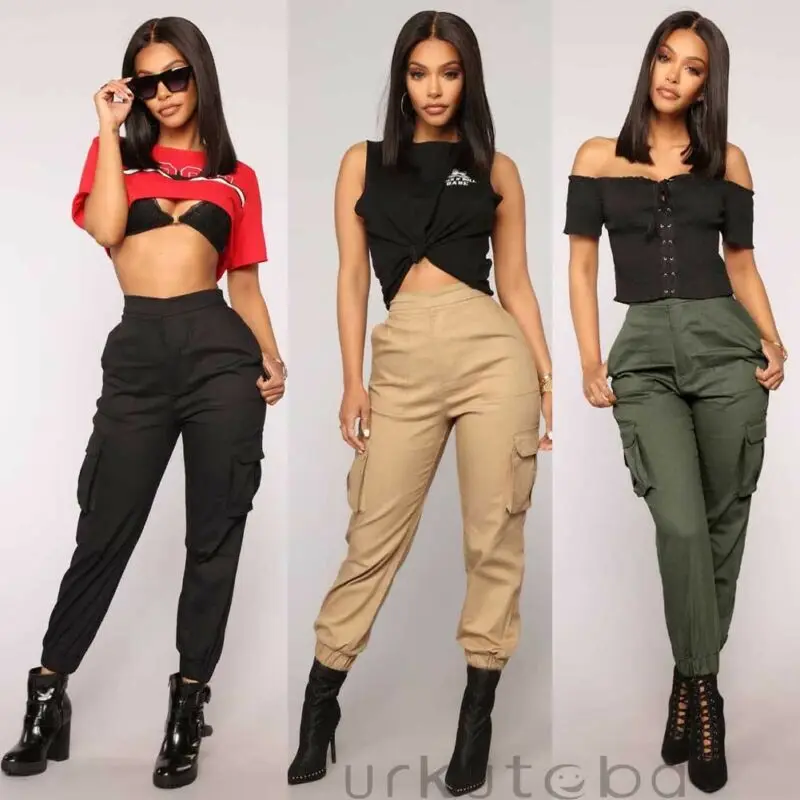 Women Cool Fashion Solid Color High Waist Casual Pants Military Army Combat Leggings Loose Sports Pants Black Khaki Army Green
Women Cool Fashion Solid Color High Waist Casual Pants Military Army Combat Leggings Loose Sports Pants Black Khaki Army Green