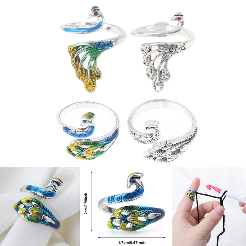 Creative Peacock Shape Knitting Loop Crochet Loop Knitting Accessories Adjustable Knitting Ring Finger Wear Thimble Tools
Creative Peacock Shape Knitting Loop Crochet Loop Knitting Accessories Adjustable Knitting Ring Finger Wear Thimble Tools