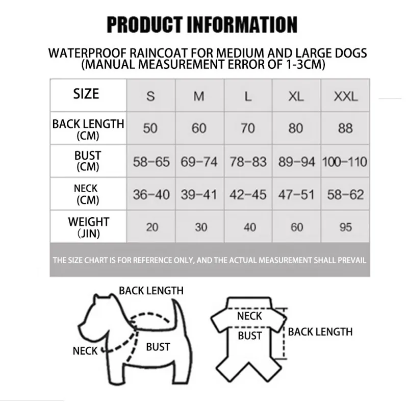 Pet Waterproof Dog Four-Legged Raincoat Mesh Double Layer Fabric Adjustable Comfortable Elastic Band
Pet Waterproof Dog Four-Legged Raincoat Mesh Double Layer Fabric Adjustable Comfortable Elastic Band