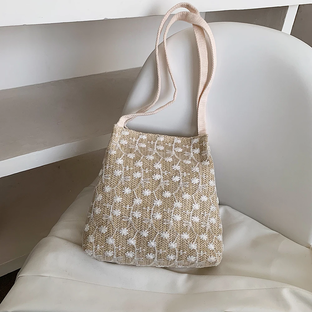 Fashion Women Floral Embroidery Lace Woven Shoulder Shopping Tote Bag Casual Ladies Vacation Handbags
Fashion Women Floral Embroidery Lace Woven Shoulder Shopping Tote Bag Casual Ladies Vacation Handbags