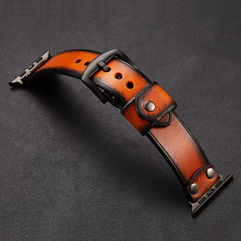 Retro Brush Vegetable Tanned Leather Band for Apple Watch 4/3 Sport Watch Strap iWatch Band Vintage Bracelet 42 44mm Connector
Retro Brush Vegetable Tanned Leather Band for Apple Watch 4/3 Sport Watch Strap iWatch Band Vintage Bracelet 42 44mm Connector