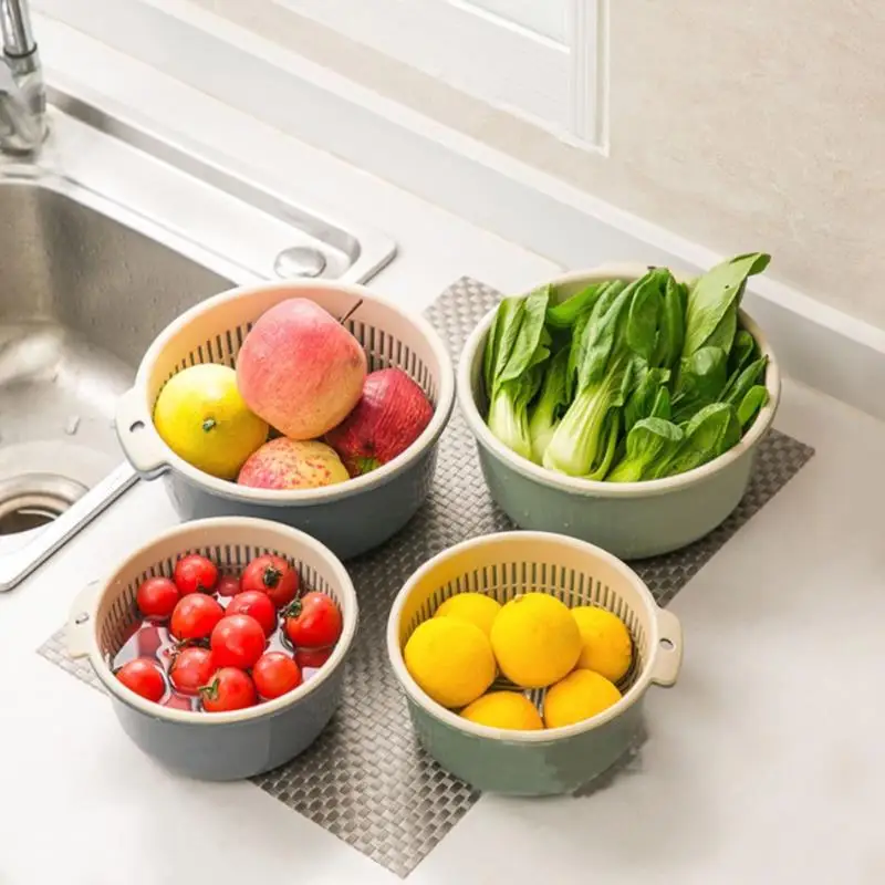 Kitchen Double Layer Drain Basket Bowl Washing Storage Basket Filter Bowl Drain Vegetable Cleaning Colander Tool Filter
Kitchen Double Layer Drain Basket Bowl Washing Storage Basket Filter Bowl Drain Vegetable Cleaning Colander Tool Filter
