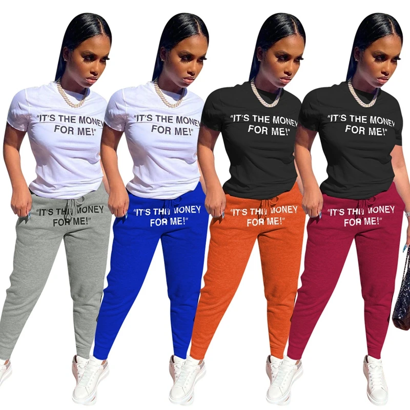 Spring Summer Clothes Two Piece Set Women Letter Printing Sexy T-shirt Top+pants Suits Leisure Club Outfits Streetwear Wholesale
Spring Summer Clothes Two Piece Set Women Letter Printing Sexy T-shirt Top+pants Suits Leisure Club Outfits Streetwear Wholesale