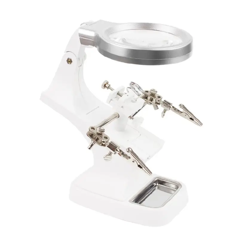 Rotating Hand Soldering Stand Welding Tool With Magnifying Glass LED Light Alligator Clip Holder Clamp Multifunction For Repairm
Rotating Hand Soldering Stand Welding Tool With Magnifying Glass LED Light Alligator Clip Holder Clamp Multifunction For Repairm