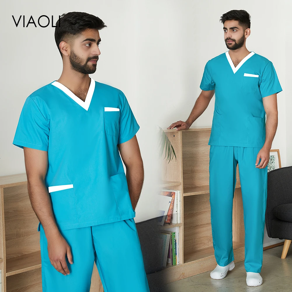 Men's Work Medical Uniform Outdoor Cleaning Clothes Scrubs Two-piece Suit V-neck Short-sleeve Stretch Pants Wholesale Work Suit
Men's Work Medical Uniform Outdoor Cleaning Clothes Scrubs Two-piece Suit V-neck Short-sleeve Stretch Pants Wholesale Work Suit