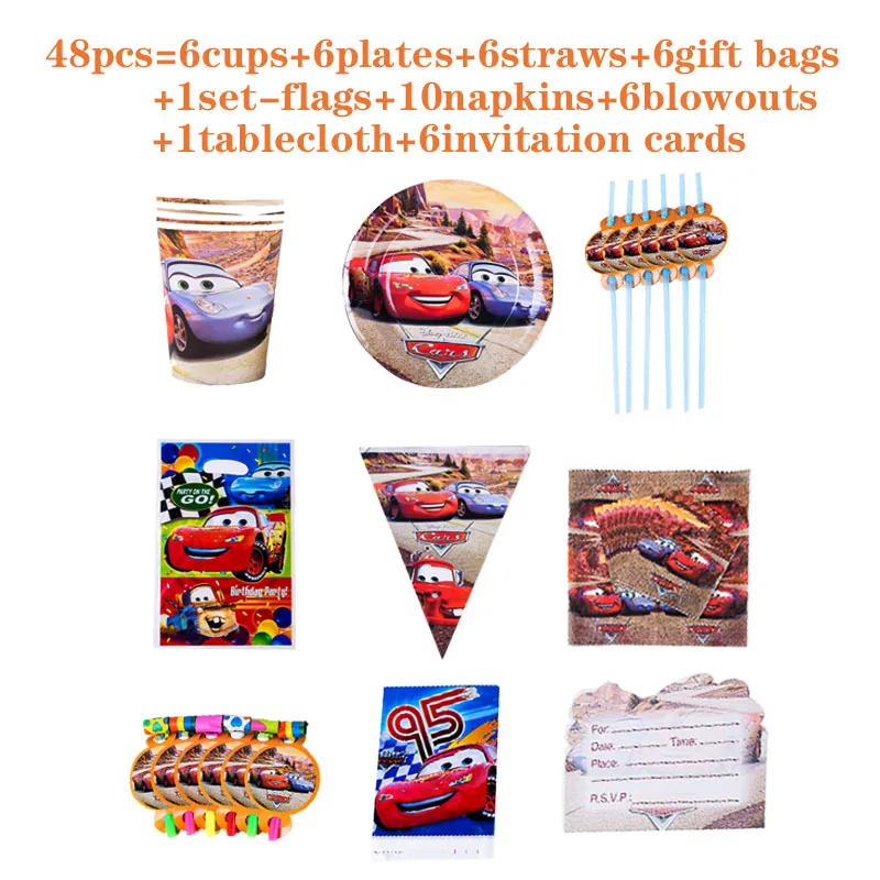 Disney Cars Lightning Mcqueen Theme Party Supplies Disposable Tableware Set Plate+Cup+Straw Decoration Boy Baby Shower Toys Gift
Disney Cars Lightning Mcqueen Theme Party Supplies Disposable Tableware Set Plate+Cup+Straw Decoration Boy Baby Shower Toys Gift
