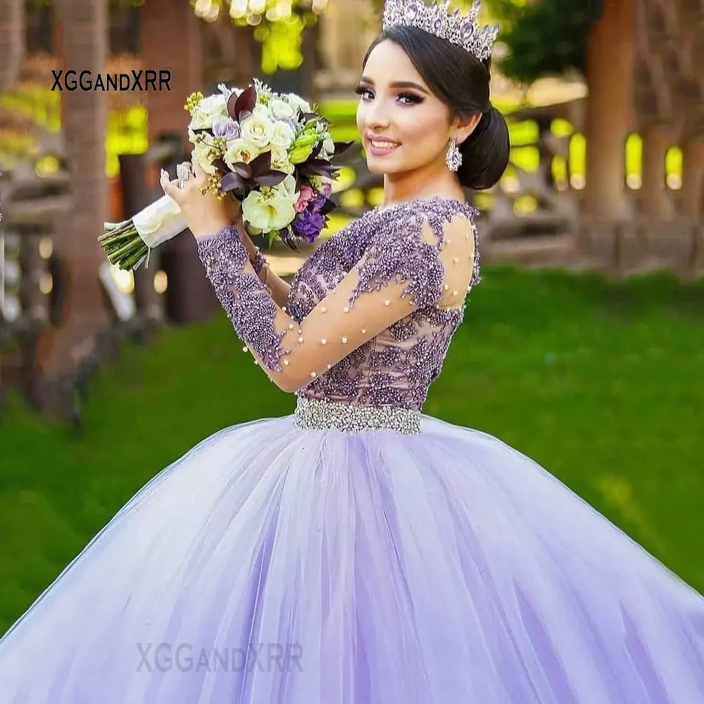 Роскошное бальное платье фиолетового цвета, платья Quinceanera 2021, длинные платья с V-образным вырезом, кружевами, бисером, кристаллами, милые нар...
Роскошное бальное платье фиолетового цвета, платья Quinceanera 2021, длинные платья с V-образным вырезом, кружевами, бисером, кристаллами, милые нар...