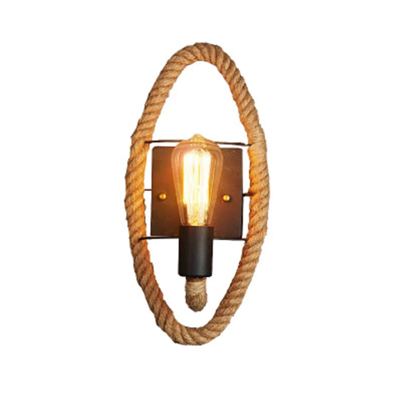 American Retro Hemp Rope Wall Light Bedroom Lamp Dining Room Light Corridor Lamp Coffee House Wall Light
American Retro Hemp Rope Wall Light Bedroom Lamp Dining Room Light Corridor Lamp Coffee House Wall Light