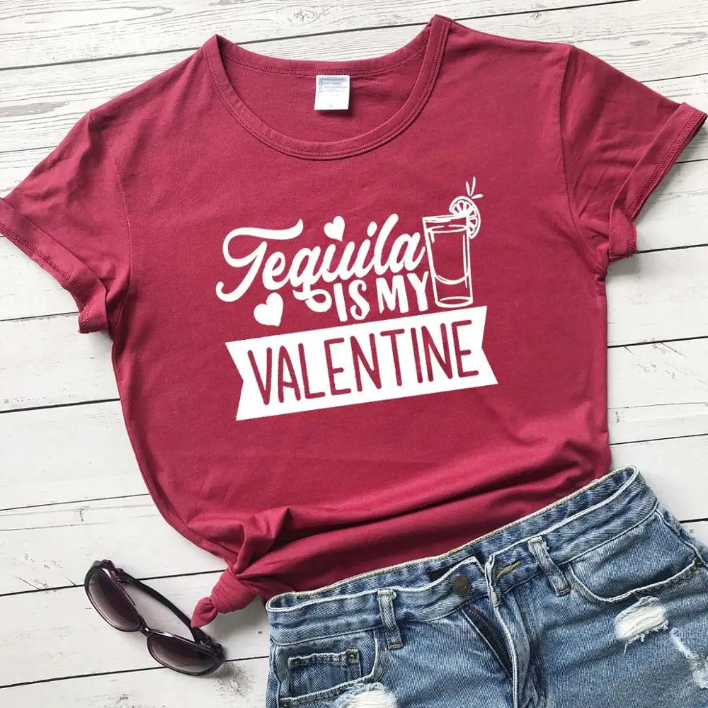 Tequila is My Valentine Valentine's Day graphic cute women fashion cotton casual hipster slogan t shirt girl gift tees tops M270
Tequila is My Valentine Valentine's Day graphic cute women fashion cotton casual hipster slogan t shirt girl gift tees tops M270