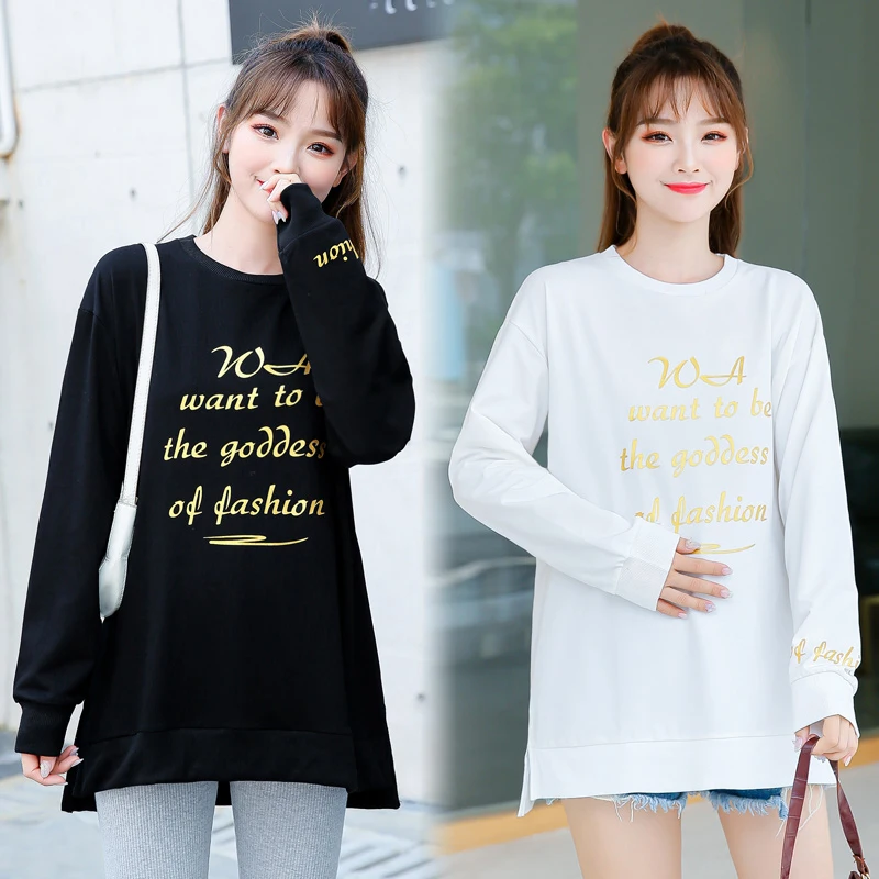 821# 2021 Autumn Letter Printed Cotton Maternity Tees Long Sleeve Loose Hoodies Clothes for Pregnant Women Pregnancy T Shirt Top
821# 2021 Autumn Letter Printed Cotton Maternity Tees Long Sleeve Loose Hoodies Clothes for Pregnant Women Pregnancy T Shirt Top