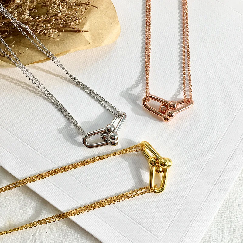Janpanese Popular LetterU Link Chain Pendant Women Necklace New Metallic Fashion Titanium Steel Gold Color Gift Necklace Jewelry
Janpanese Popular LetterU Link Chain Pendant Women Necklace New Metallic Fashion Titanium Steel Gold Color Gift Necklace Jewelry