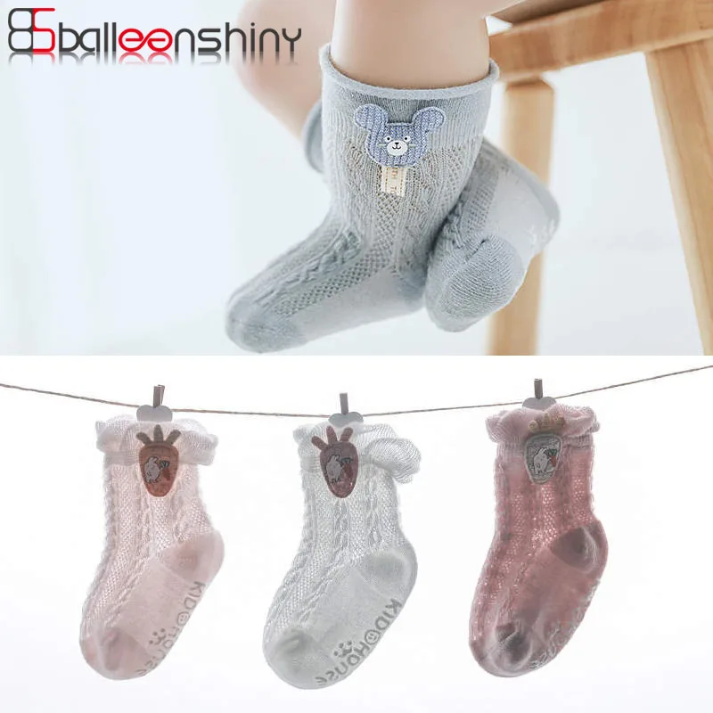 Balleenshiny 3pairs Summer Thin Section Baby Socks Breathable Mesh Medium Tube Baby Non-slip Floor Socks Cartoon Doll Kids Sock
Balleenshiny 3pairs Summer Thin Section Baby Socks Breathable Mesh Medium Tube Baby Non-slip Floor Socks Cartoon Doll Kids Sock