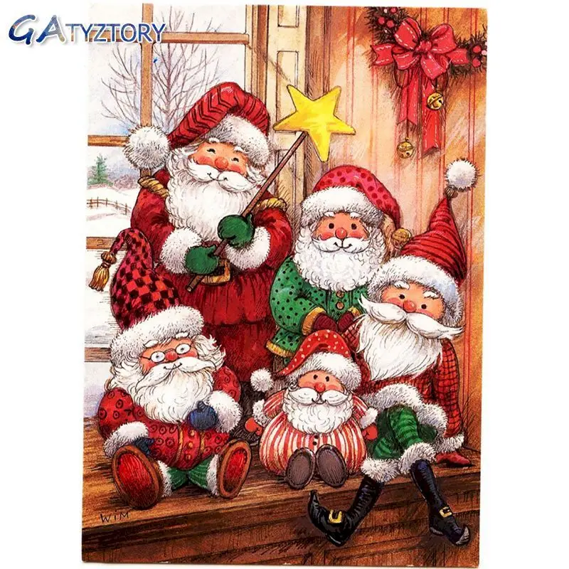GATYZTORY DIY Painting By Numbers Five Santas paint by numbers for children picture frames wall photo frame acrylic paint 40x50c
GATYZTORY DIY Painting By Numbers Five Santas paint by numbers for children picture frames wall photo frame acrylic paint 40x50c