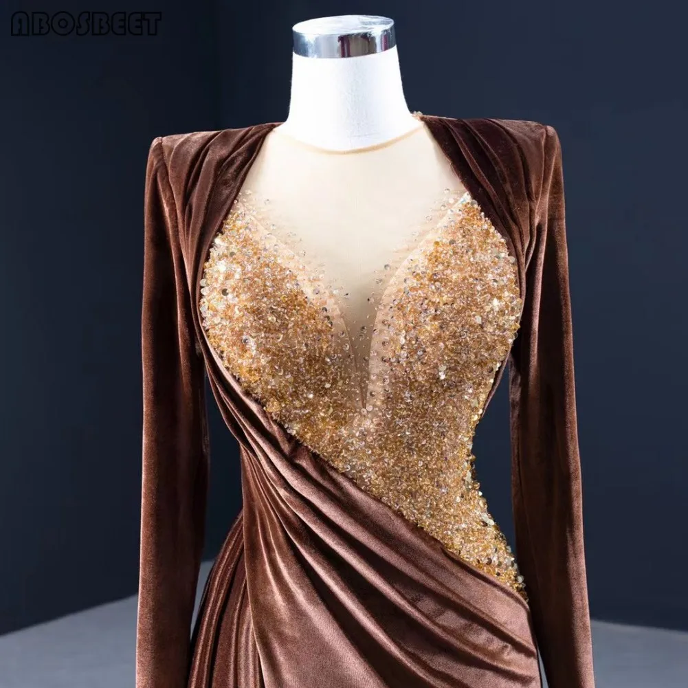 Velvet Prom Dress Long Sleeve Sexy Front Split Luxury Beads Evening Dresses Long Luxury 2021 Party Gown Vestidos De Fiesta
Velvet Prom Dress Long Sleeve Sexy Front Split Luxury Beads Evening Dresses Long Luxury 2021 Party Gown Vestidos De Fiesta