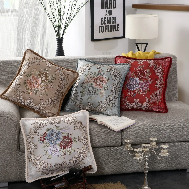 European Style Cushion Cover Retro Embroidery Flowers Jacquard Pillowcase Home Office Decor Sofa Chair Throw Pillow Case 48x48CM
European Style Cushion Cover Retro Embroidery Flowers Jacquard Pillowcase Home Office Decor Sofa Chair Throw Pillow Case 48x48CM