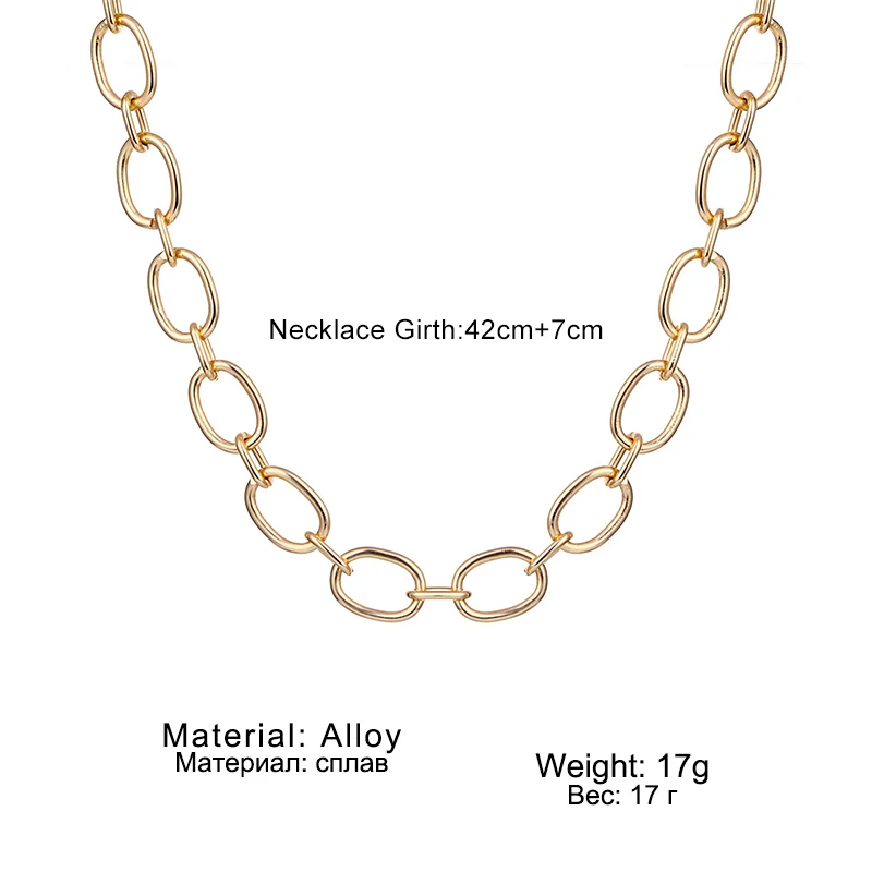FAMSHIN Vintage Punk Gold Chain Necklace For 2020 New Women Gold Color Aluminum chain necklace Boho Maxi Statement Party Jewelry
FAMSHIN Vintage Punk Gold Chain Necklace For 2020 New Women Gold Color Aluminum chain necklace Boho Maxi Statement Party Jewelry
