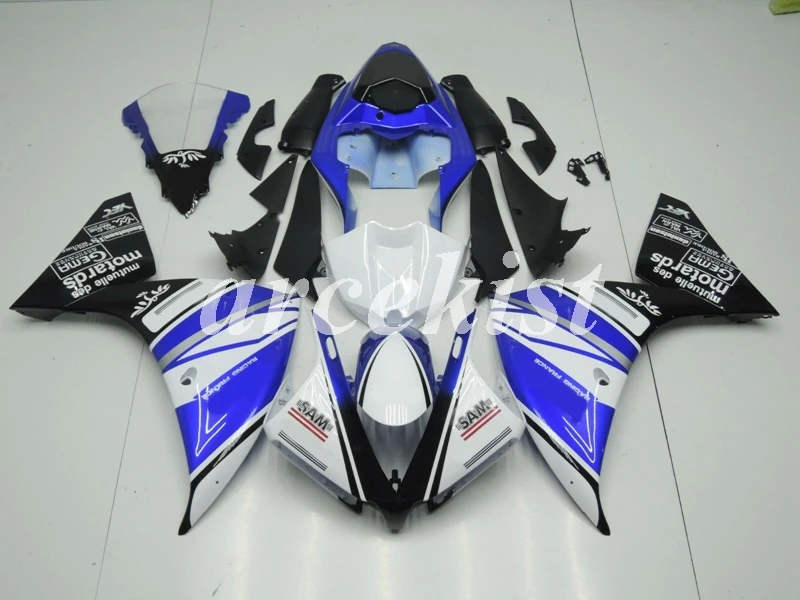 New ABS Motorcycle Full Fairings kit fit for YAMAHA YZF-R1 2013 2014 13 14 R1 Body set Blue white 
New ABS Motorcycle Full Fairings kit fit for YAMAHA YZF-R1 2013 2014 13 14 R1 Body set Blue white