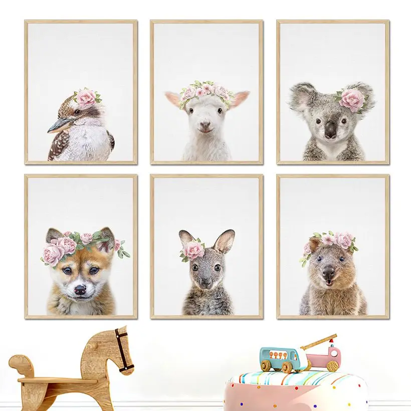 Sheep Fox Rabbit Koala Fresh Flower Wall Art Canvas Painting Nordic Posters And Prints Animal Wall Pictures Baby Kids Room Decor
Sheep Fox Rabbit Koala Fresh Flower Wall Art Canvas Painting Nordic Posters And Prints Animal Wall Pictures Baby Kids Room Decor