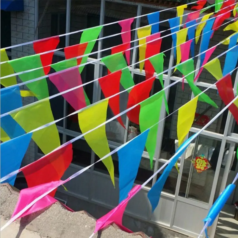 10/50 Meters Handmade Fabric Bunting Triangle Flags Wedding Festival Pennant String Banner Buntings Colorful
10/50 Meters Handmade Fabric Bunting Triangle Flags Wedding Festival Pennant String Banner Buntings Colorful