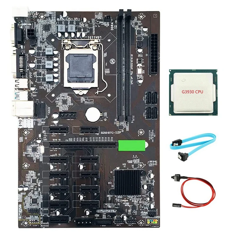 Материнская плата для майнинга B250, BTC, LGA 1151, SATA3.0, USB3.0 с процессором G3930 + кабель SATA + кабель коммутатора, поддержка VGA, DVI для майнинга
Материнская плата для майнинга B250, BTC, LGA 1151, SATA3.0, USB3.0 с процессором G3930 + кабель SATA + кабель коммутатора, поддержка VGA, DVI для майнинга