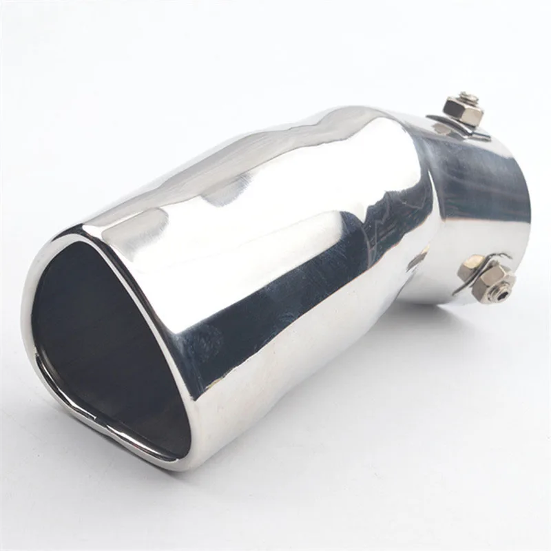 Bright Silver Stainless Steel Bolt-on Exhaust Tip for Bend Muffler Pipe, Heart Shaped Cut, 63mm Inlet, 72mm Outlet, 120mm Long
Bright Silver Stainless Steel Bolt-on Exhaust Tip for Bend Muffler Pipe, Heart Shaped Cut, 63mm Inlet, 72mm Outlet, 120mm Long