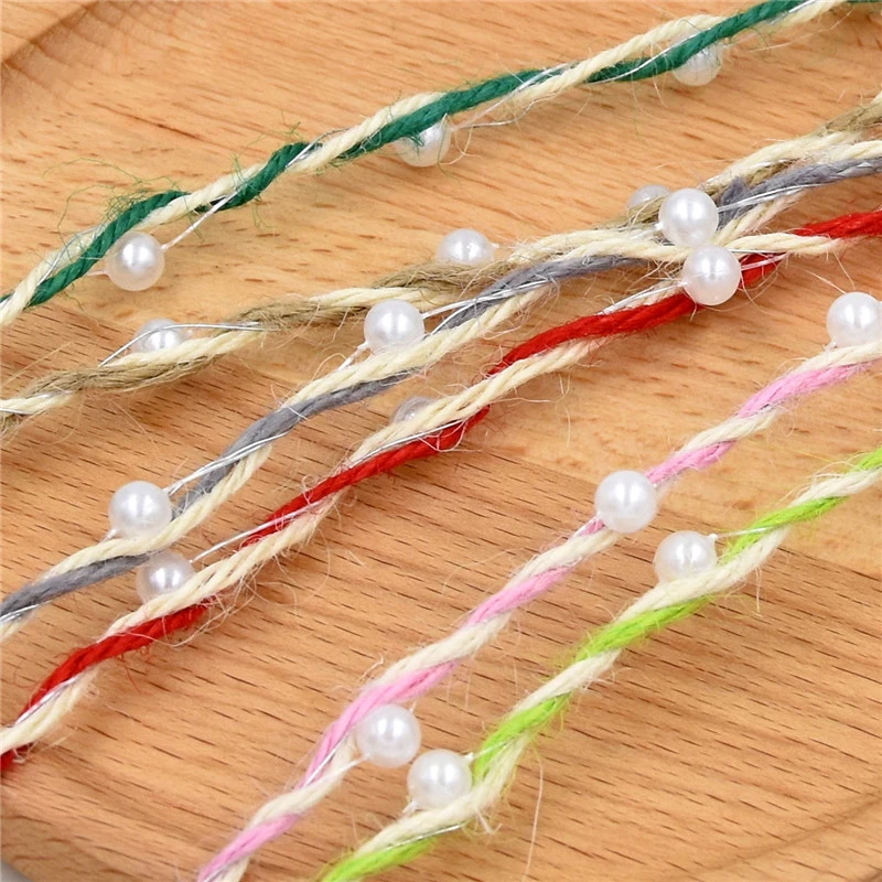 5meter/lot Hemp Rope Bead String Woven Ribbon for diy Headwear Materials Cake Gift Flowers Packaging Hat Sewing Decor Accessorie
5meter/lot Hemp Rope Bead String Woven Ribbon for diy Headwear Materials Cake Gift Flowers Packaging Hat Sewing Decor Accessorie