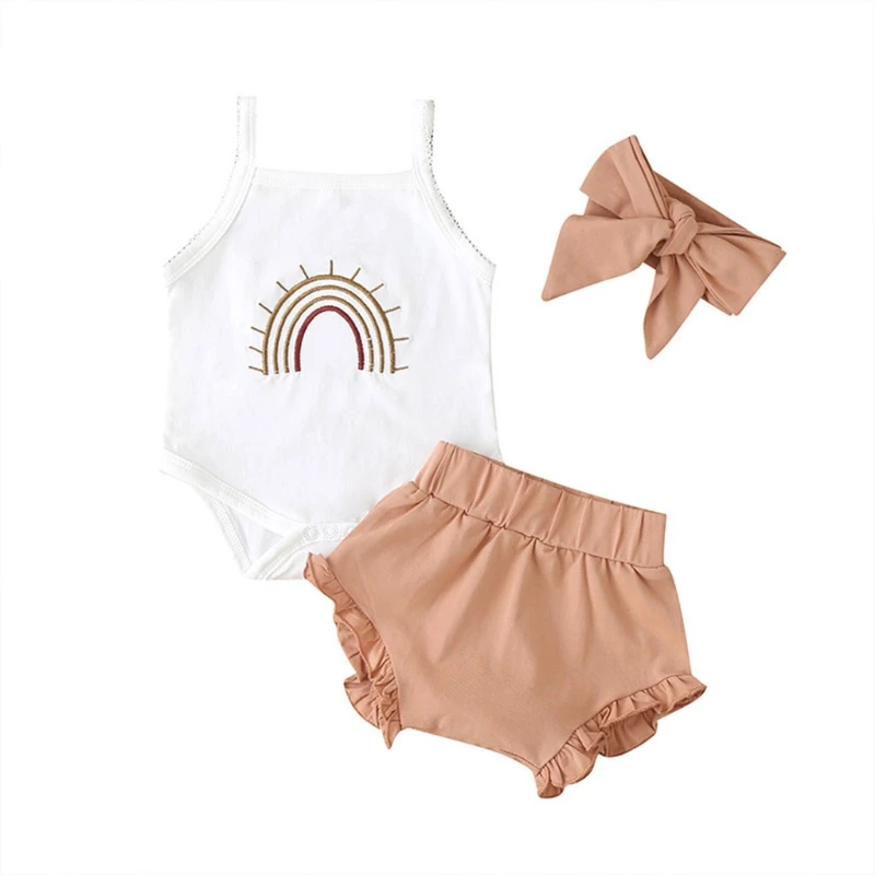 T5EC Newborn Baby Girls Outfit Sleeveless Camisole Bodysuit Ruffles Shorts Headband
T5EC Newborn Baby Girls Outfit Sleeveless Camisole Bodysuit Ruffles Shorts Headband