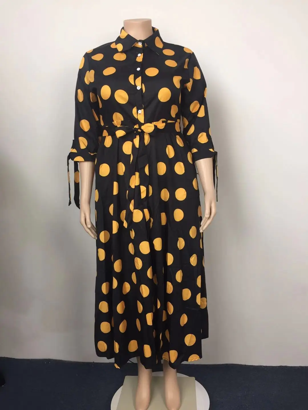 Woman Shirt Dress 2021 Spring Vintage Polka Dot A Line Dress Casual Plus Size Three Quarter Sleeve High Waist Slim Maxi Dresses
Woman Shirt Dress 2021 Spring Vintage Polka Dot A Line Dress Casual Plus Size Three Quarter Sleeve High Waist Slim Maxi Dresses