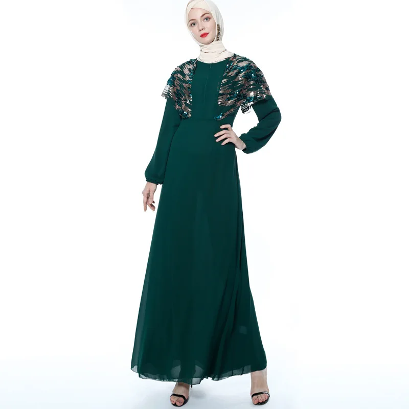 Muslim Fashion Sequin Stitching Long Skirt Muslim Zipper Lace Chiffon DressDubai Islamic Clothing Vestidos Para Perritas Kuftan
Muslim Fashion Sequin Stitching Long Skirt Muslim Zipper Lace Chiffon DressDubai Islamic Clothing Vestidos Para Perritas Kuftan