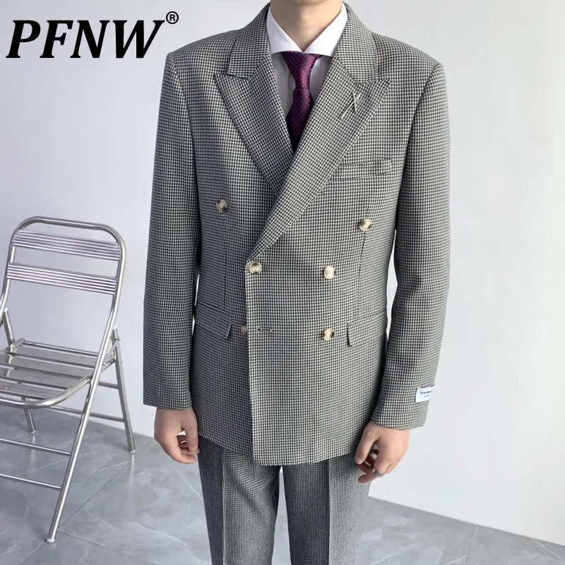 PFNW Men's Business Casual Blazer 2021 Lattice Slim Fit Double Breasted Temperament Clothes Elegant Suit Work Male Set 12X1116
PFNW Men's Business Casual Blazer 2021 Lattice Slim Fit Double Breasted Temperament Clothes Elegant Suit Work Male Set 12X1116