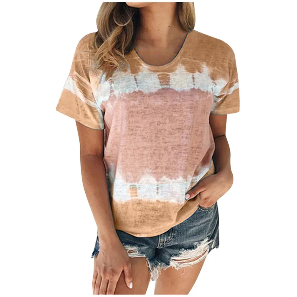 Fashion Women's Clothing Spring and Summer New Fashion Women's Tie-dye Printed Striped Loose Short-sleeved T-shirt Plus Size#2
Fashion Women's Clothing Spring and Summer New Fashion Women's Tie-dye Printed Striped Loose Short-sleeved T-shirt Plus Size#2