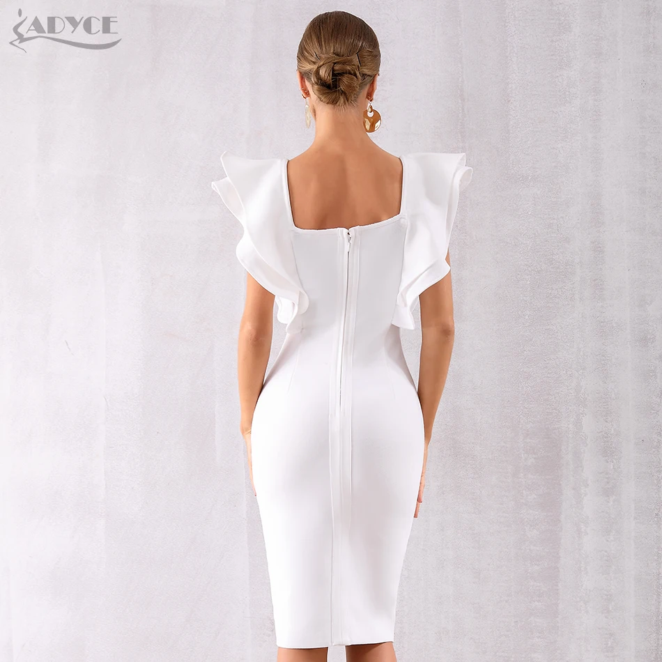 2021 New Summer Women Black Bodycon Bandage Dress Sexy Ruffles Butterfly Sleeve Club Celebrity Evening Runway Party Dress 
2021 New Summer Women Black Bodycon Bandage Dress Sexy Ruffles Butterfly Sleeve Club Celebrity Evening Runway Party Dress
