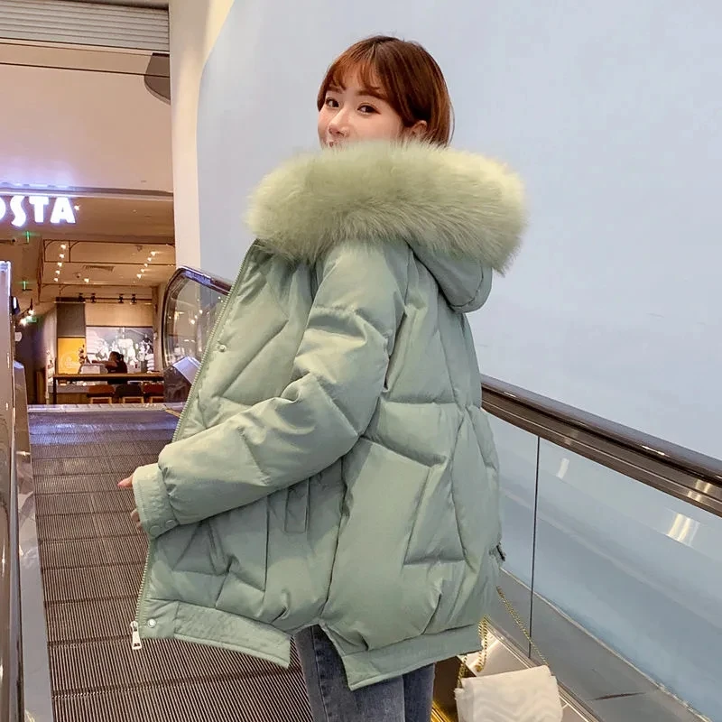Winter Thicken Loose Cotton Jacket 2021 New Women Winter Jacket Thicken Short Parka Korean Women Loose Fur Collar Padded Jacket
Winter Thicken Loose Cotton Jacket 2021 New Women Winter Jacket Thicken Short Parka Korean Women Loose Fur Collar Padded Jacket