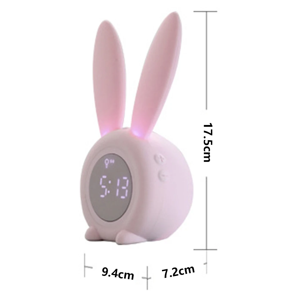 Звуковой индукционный таймер с кроликом будильник Креативный светодиодный