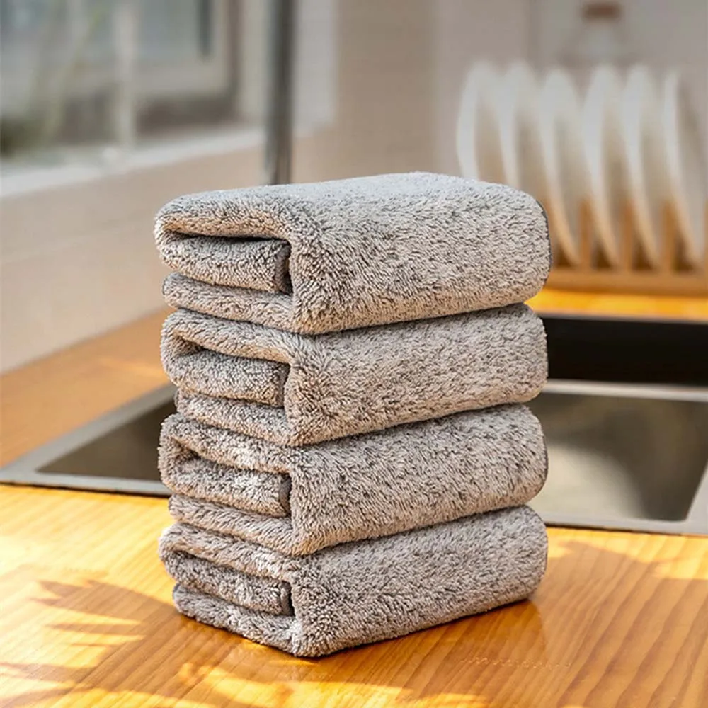 YJBD Bamboo Charcoal Dish Towel, Bamboo Fiber Dish Cloth, Kitchen Rag To Remove Oil, Thicken, Absorb Water, No Hair, No Oil
YJBD Bamboo Charcoal Dish Towel, Bamboo Fiber Dish Cloth, Kitchen Rag To Remove Oil, Thicken, Absorb Water, No Hair, No Oil