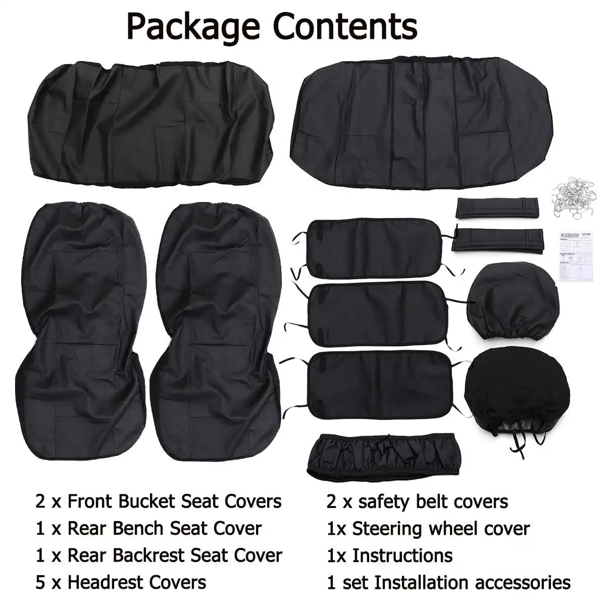 12PCS for 5 Seats Car Seat Cover Seat Covers Front Rear Seat Cushion Protector Full Set PU Leather PVC SUV
12PCS for 5 Seats Car Seat Cover Seat Covers Front Rear Seat Cushion Protector Full Set PU Leather PVC SUV