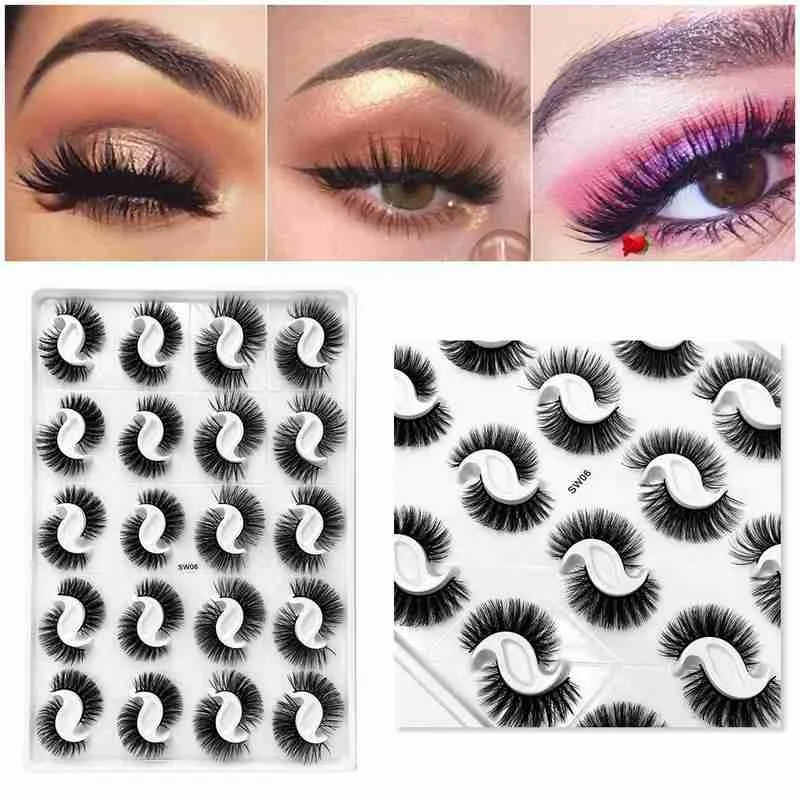 20 pair Natural 3D False Eyelashes Fake Lashes Mink Lashes Extension Mink Eyelashes Waterproof Long Lasting Makeup Lashes Tool
20 pair Natural 3D False Eyelashes Fake Lashes Mink Lashes Extension Mink Eyelashes Waterproof Long Lasting Makeup Lashes Tool