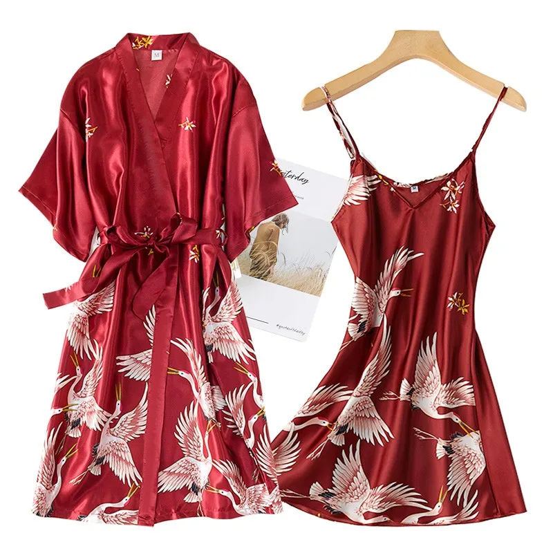 Women Rayon 2PCS Robe Set Bride Bridesmaid Wedding Robe Gown Lace Sexy Kimono Bathrobe Night Dress Casual Nightgown Sleepwear
Women Rayon 2PCS Robe Set Bride Bridesmaid Wedding Robe Gown Lace Sexy Kimono Bathrobe Night Dress Casual Nightgown Sleepwear