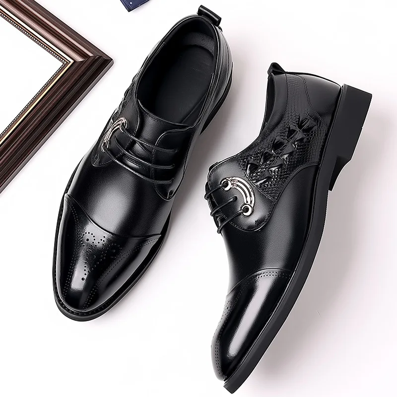 Comfortable PU Leather Men Brogue Shoes Oxfords Black Classic Lace Up мужская обувь أحذية الرجال Chaussures Pour Hommes KN460 
Comfortable PU Leather Men Brogue Shoes Oxfords Black Classic Lace Up мужская обувь أحذية الرجال Chaussures Pour Hommes KN460