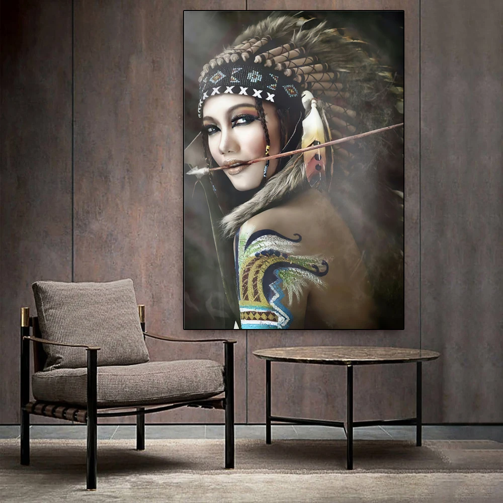 \Decorative Painting Living Room Home Decoration Indian Feathers Woman Abstract Canvas Painting Wall Art Print Poster Picture
\Decorative Painting Living Room Home Decoration Indian Feathers Woman Abstract Canvas Painting Wall Art Print Poster Picture